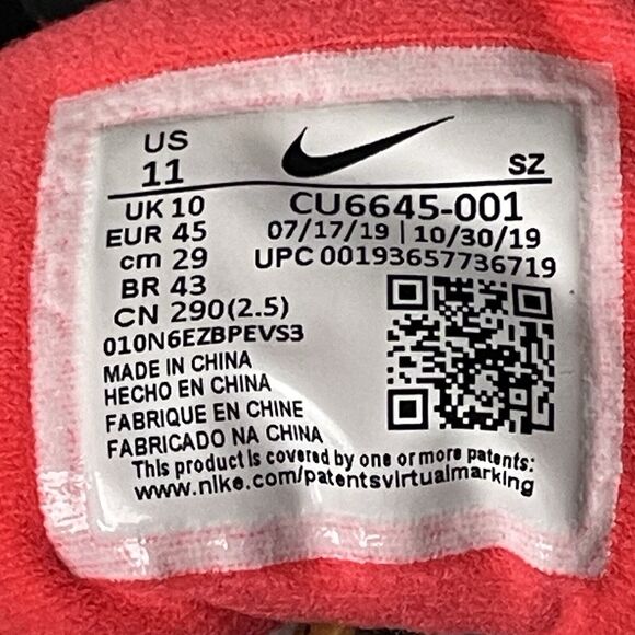 Nike Air Max 1 SE NYC New York Chinatown Shoes (2019) CU6645-001 Men’s Size 11 - Picture 15 of 16